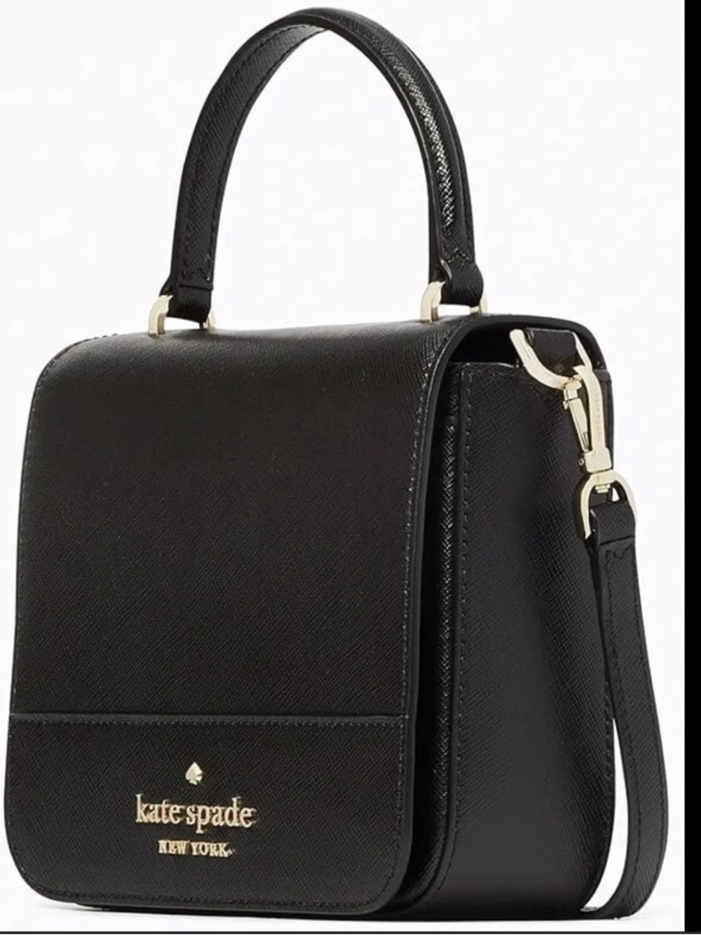 kate spade black leather with detachable strap